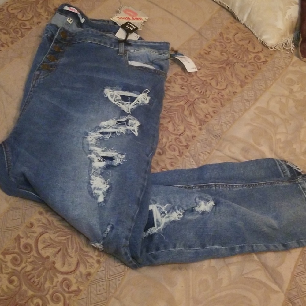 Rue 21 size 24 deconstructed jeans